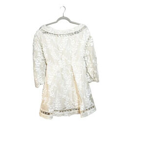 Zimmermann Winsome Cinch Vine Lace Mini Dress White Size Small NEW